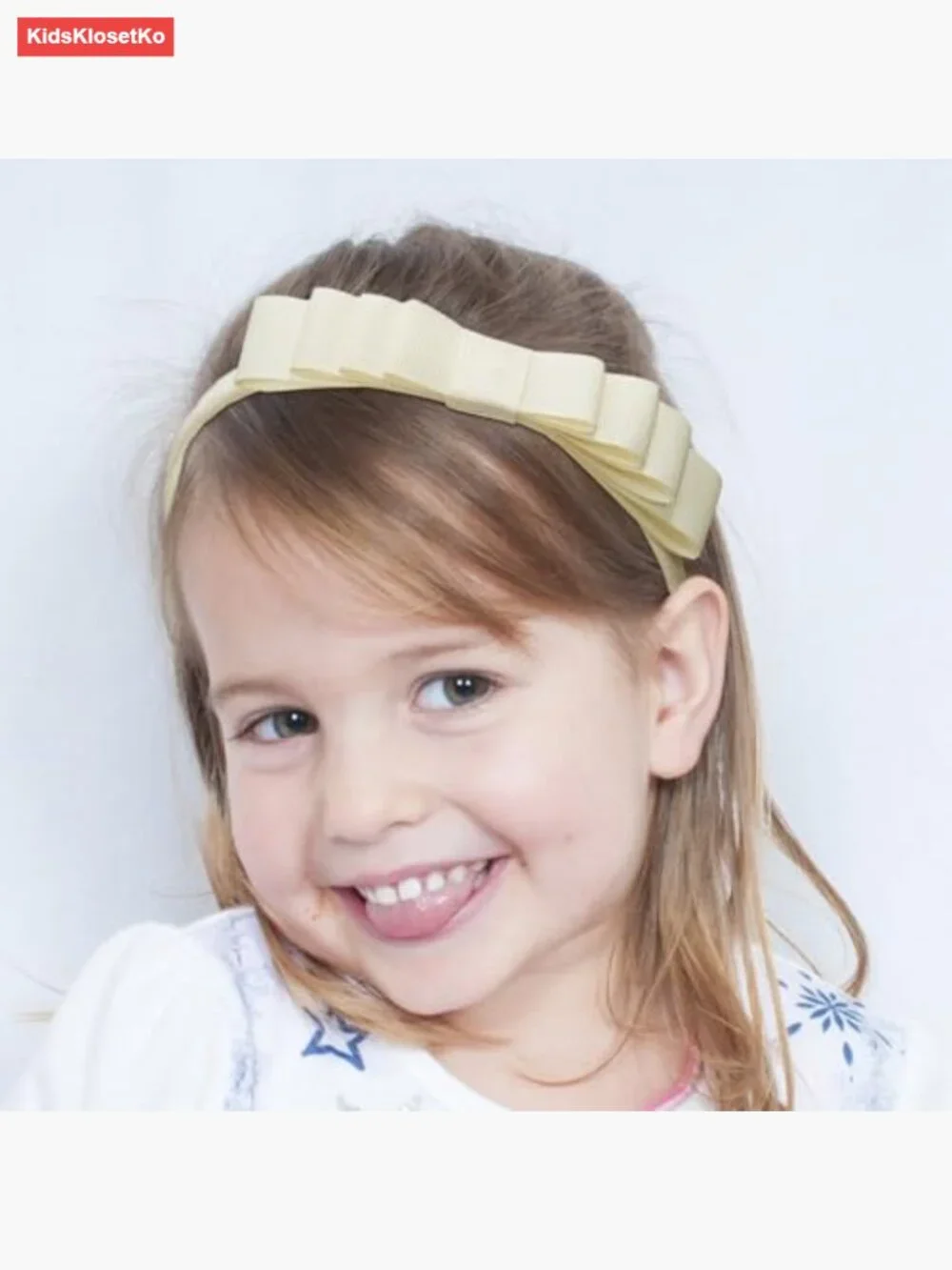 Toddler Knotted Bow Headband 4-Layer Ribbon Hair Accessory